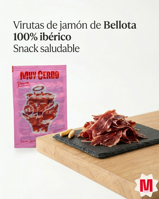 Virutas de Jamón de Bellota 100% Ibérico (100g) – Listo para consumir